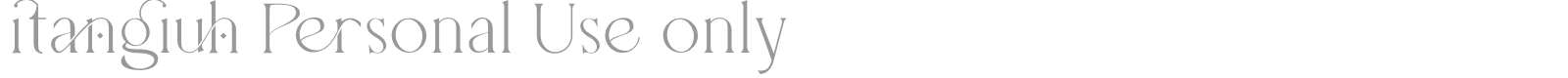 Itangiuh font preview